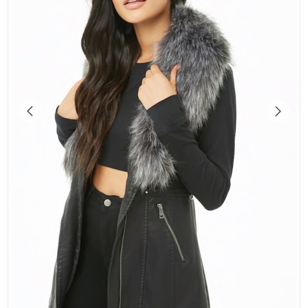 Faux Fur Trim Vest